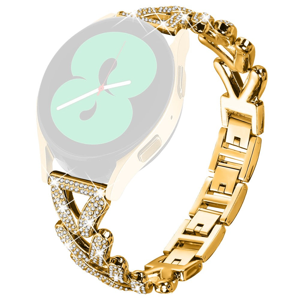 Metal Twisted Watch Band Rhinestone Decor Huami Amazfit GTR Mini Watch Strap - Gold#serie_2