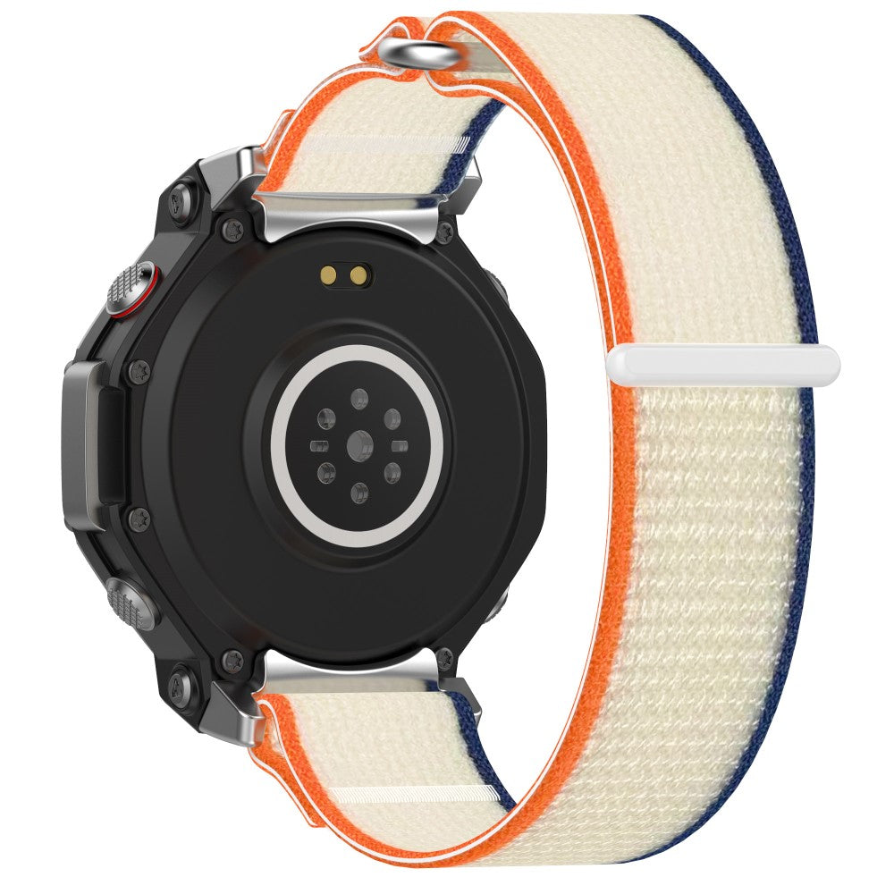Huami Amazfit T-Rex 3 Wtch Band Nylon Braided Replacement Watch Strap - Orange+Grey#serie_2