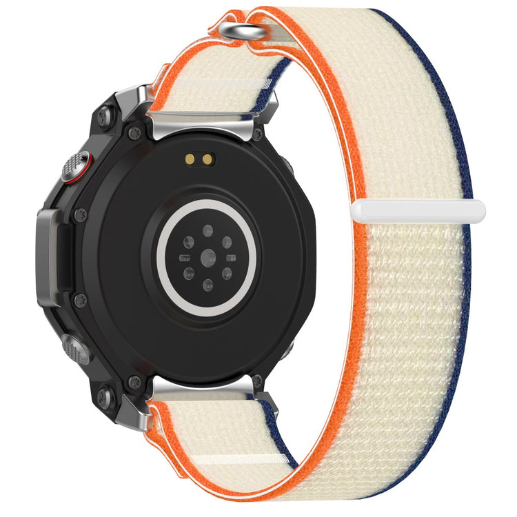 Huami Amazfit T-Rex 3 Wtch Band Nylon Braided Replacement Watch Strap - Orange+Grey#serie_2