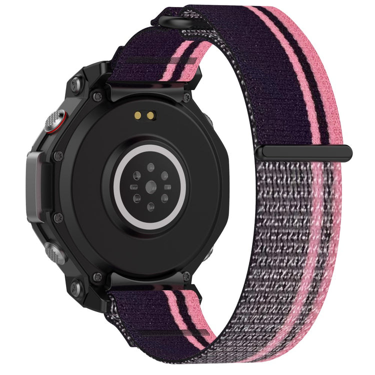 Huami Amazfit T-Rex 3 Wtch Band Nylon Braided Replacement Watch Strap - Pink+Purple#serie_3