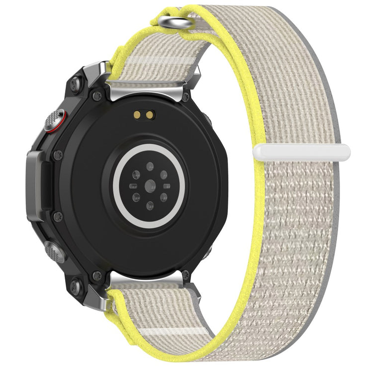 Huami Amazfit T-Rex 3 Wtch Band Nylon Braided Replacement Watch Strap - Yellow+Grey#serie_4