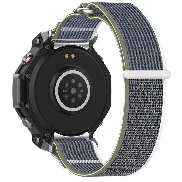 Huami Amazfit T-Rex 3 Wtch Band Nylon Braided Replacement Watch Strap - Green+Grey#serie_6