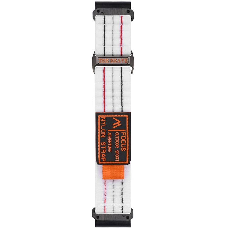 22mm Watch Band Garmin Fenix 8 47mm / Fenix E 47mm / Quatix 7 Pro Magic Tape Nylon Strap - White#serie_5