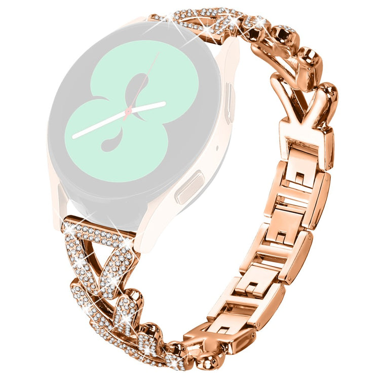 Gabb Watch 2 Metal Twisted Watch Band Rhinestone Decor Watch Strap Replacement - Rose Gold#serie_3