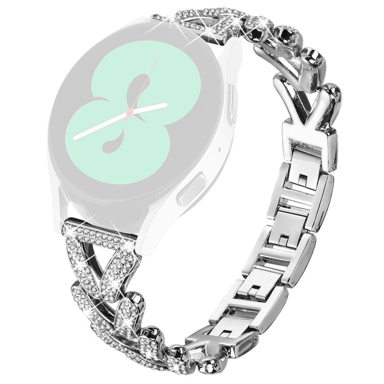 Gabb Watch 2 Metal Twisted Watch Band Rhinestone Decor Watch Strap Replacement - Silver#serie_5