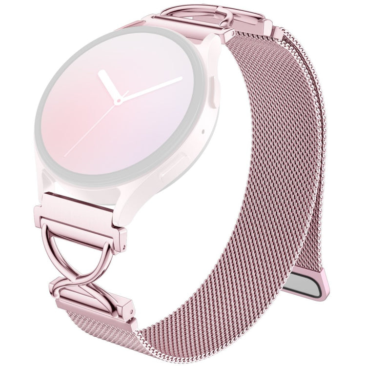 Garmin Vivomove Sport / Venu 2 Plus Milanese Band Electroplated Stainless Steel Magnetic Watch Strap with X-Shaped Connector - Rose Pink#serie_3