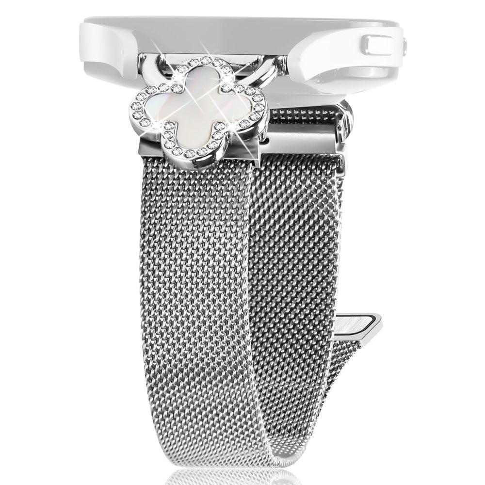 Huawei Watch GT 2 42mm Milanese Band Stainless Steel Magnetic Watch Strap with Clover Connector, Size: S - Silver / Colored#serie_1