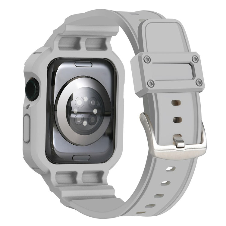 Apple Watch Series 10 46mm Strap Soft Flexible Watch Band with Integrated Watch Case - Light Grey#serie_7