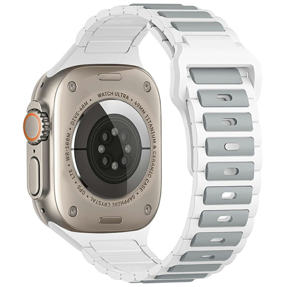 KALEBOL Silicone Watch Strap Apple Watch Series 10 46mm - Grey + White#serie_8