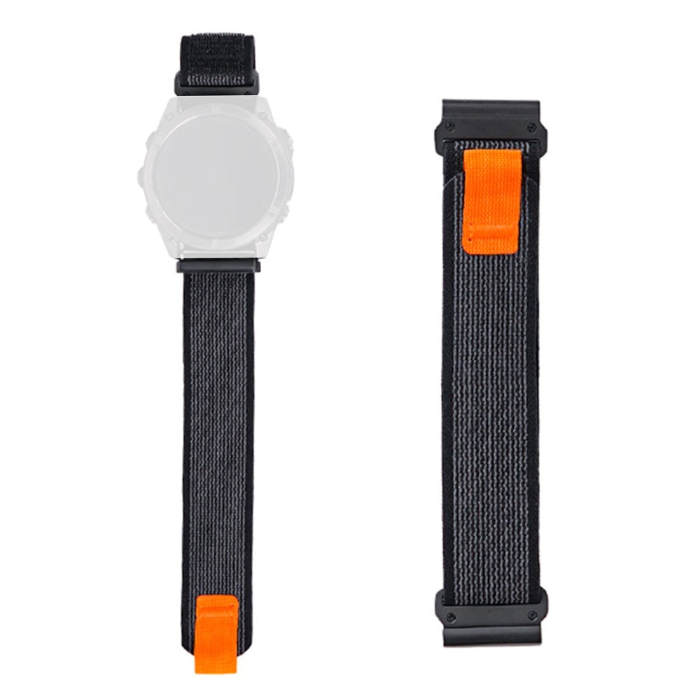 Nylon Strap Garmin Fenix 8 51mm / Enduro 3 / Enduro 2 Magic Tape Loop 26mm Universal Watch Band - Starlight Black#serie_9