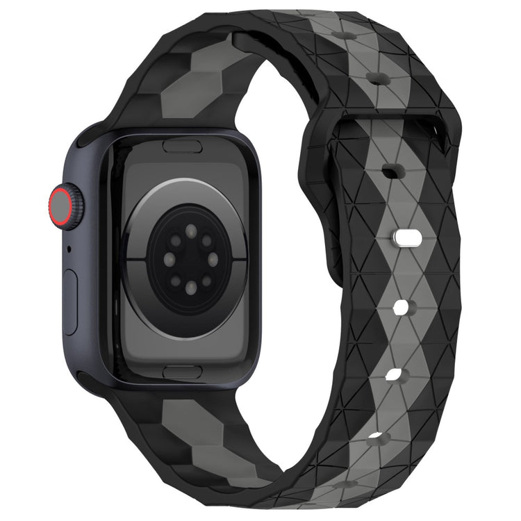 KALEBOL Football Pattern Silicone Strap Apple Watch Series 49mm - 45mm - 44mm - 42mm Watch Band - Black+Grey#serie_1
