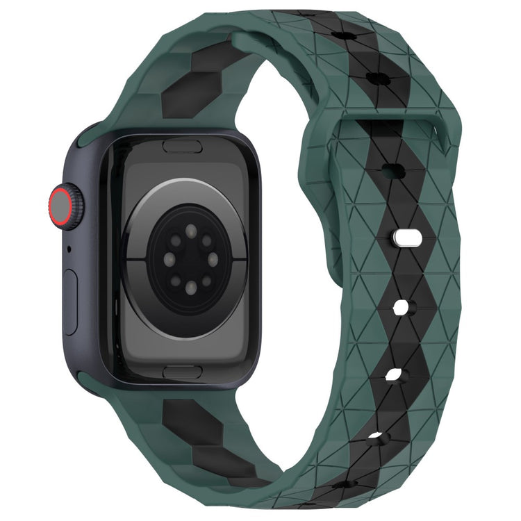 KALEBOL Football Pattern Silicone Strap Apple Watch Series 49mm - 45mm - 44mm - 42mm Watch Band - Olive Green+Black#serie_5