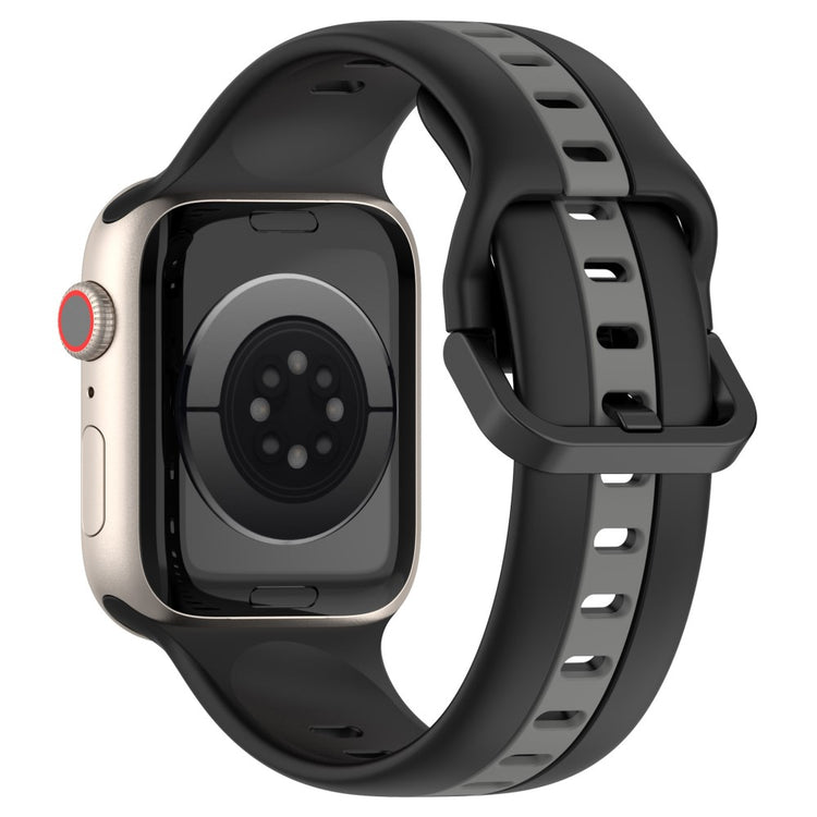 KALEBOL Dual Color Silicone Strap Apple Watch Series 49mm - 45mm - 44mm - 42mm Watch Band - Black+Grey#serie_6