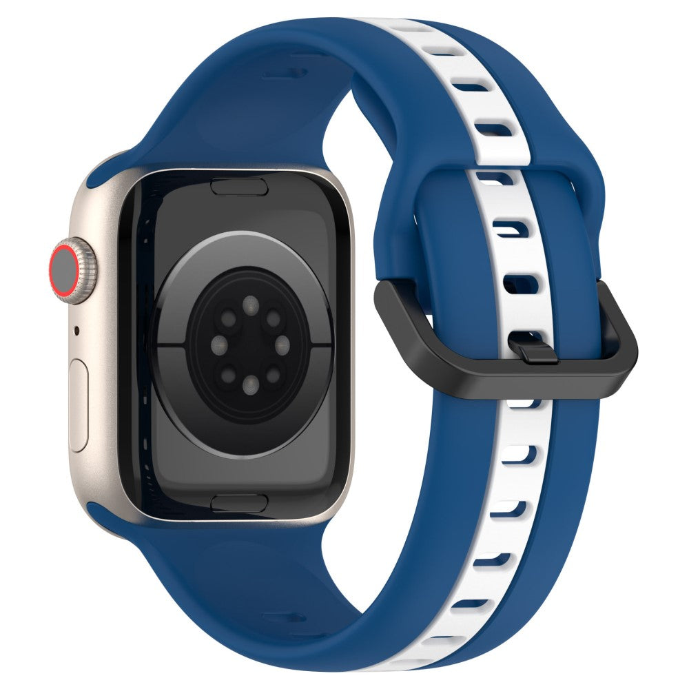 KALEBOL Dual Color Silicone Strap Apple Watch Series 49mm - 45mm - 44mm - 42mm Watch Band - Sky Blue+White#serie_11
