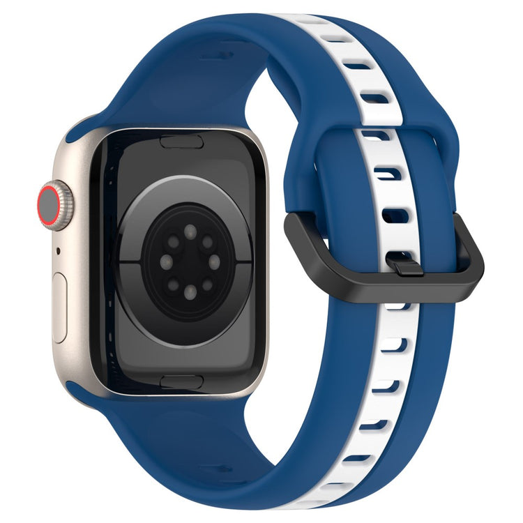 KALEBOL Dual Color Silicone Strap Apple Watch Series 49mm - 45mm - 44mm - 42mm Watch Band - Sky Blue+White#serie_11