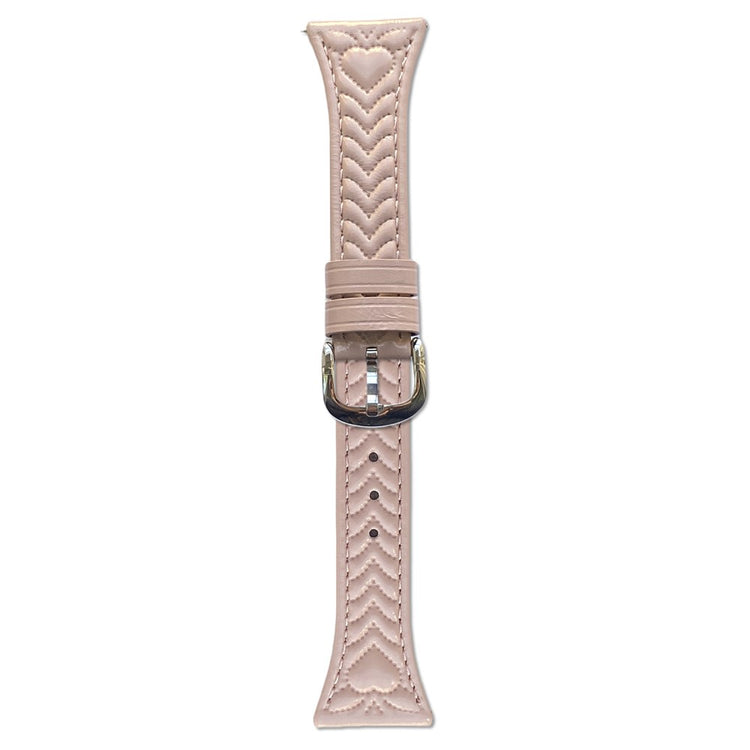 22mm Watch Band Huawei Watch GT 5 Pro Heart Pattern Embossed Genuine Leather Strap - Pink#serie_6