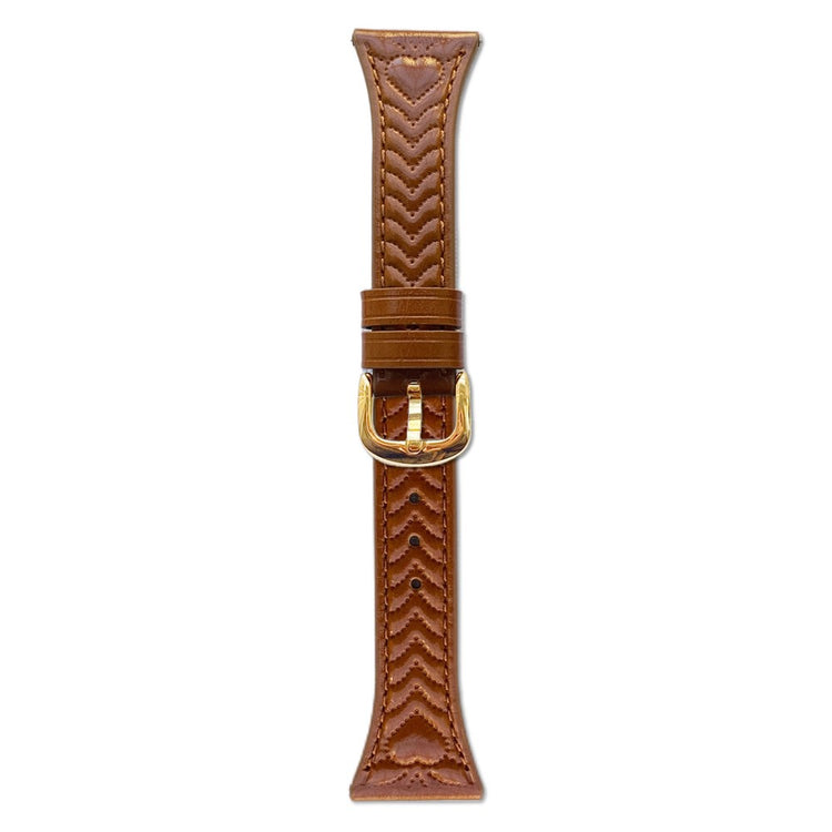 22mm Watch Band Huawei Watch GT 5 Pro Heart Pattern Embossed Genuine Leather Strap - Brown#serie_7