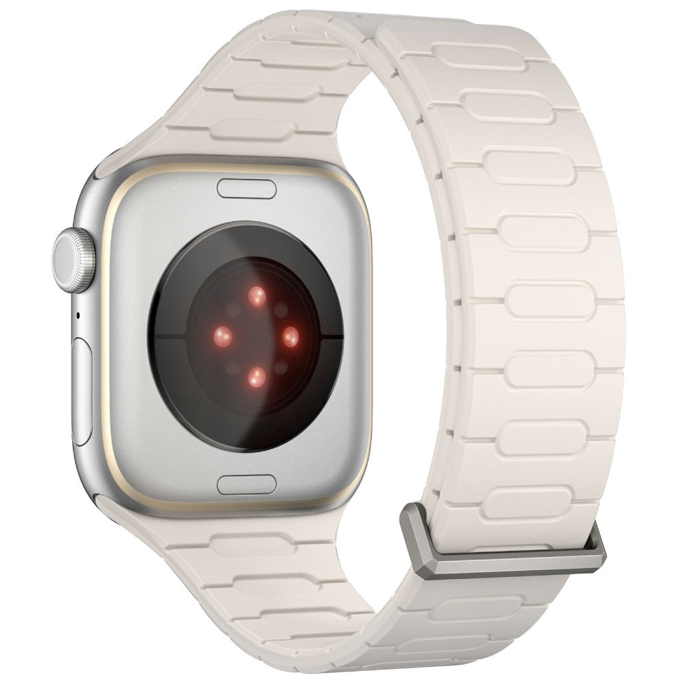 AP Magnetic Watch Band Apple Watch Series 49mm - 45mm - 44mm - 42mm Silicone Sport Strap - Starlight#serie_5