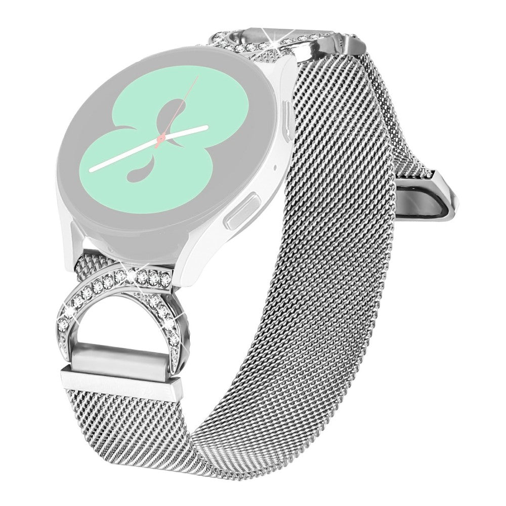 Garmin Instinct 2S Watch Band Milanese Silver Metal Strap Rhinestone Decor#serie_1