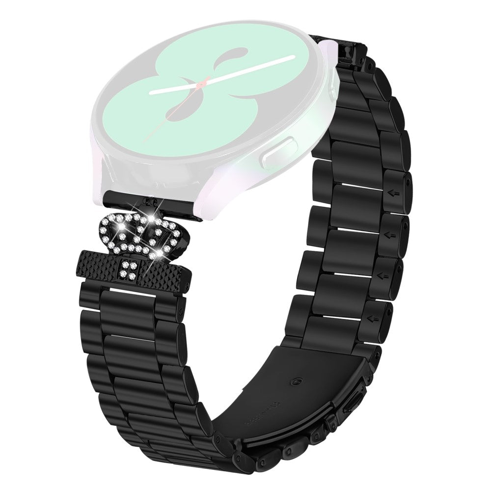 Garmin Instinct 2S Stainless Steel Strap Crown Shape Rhinestone Decor Watch Band - Black#serie_1
