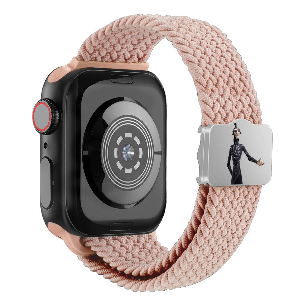 Watch Strap Apple Watch Series 49mm - 45mm - 44mm - 42mm Ne Zha UV Printed Nylon Band - Deep Pink / Shen Gongbao#serie_3