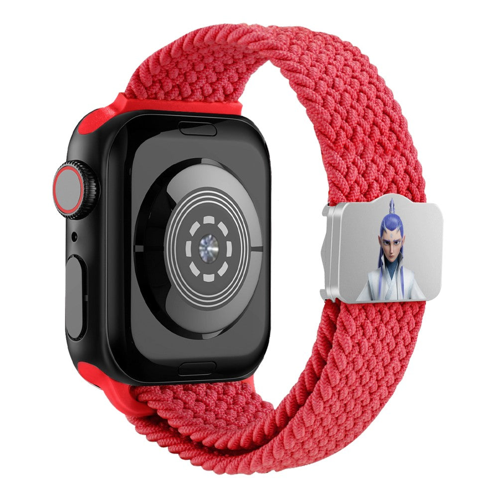 Watch Strap Apple Watch Series 49mm - 45mm - 44mm - 42mm Ne Zha UV Printed Nylon Band - Red / Ao Bing#serie_7