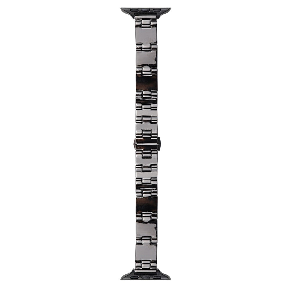 Watch Band Apple Watch Series 41mm - 40mm - 38mm Mirror Finish Zinc Alloy Strap - Black#serie_1