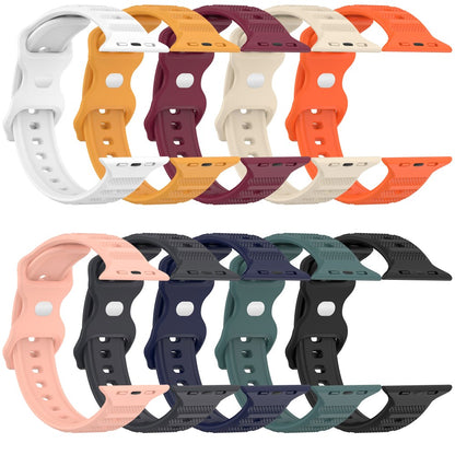 Mega Kønt Silikone Universal Rem passer til Apple Smartwatch - Sølv#serie_7
