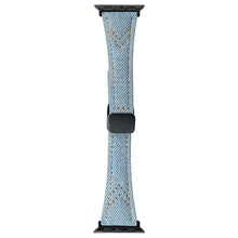 Rigtigt Cool Metal Og Nylon Universal Rem passer til Apple Smartwatch - Blå#serie_2
