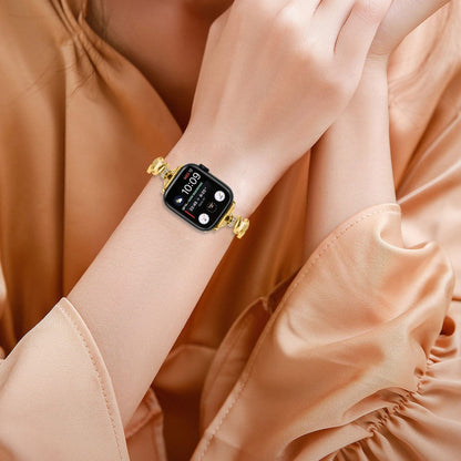 Tidsløst Metal Og Rhinsten Universal Rem passer til Apple Smartwatch - Guld#serie_2