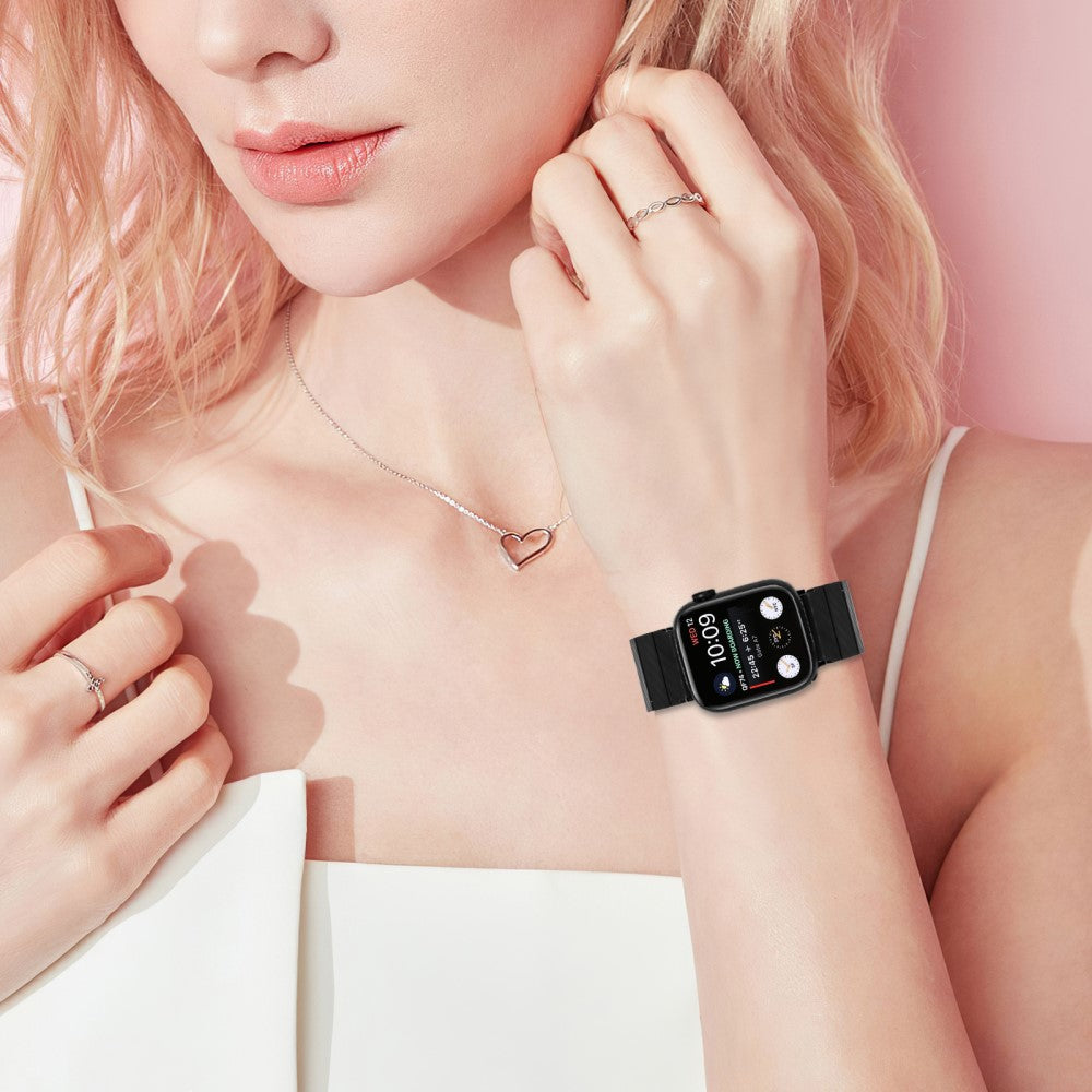 Supercool Metal Universal Rem passer til Apple Smartwatch - Sort#serie_064