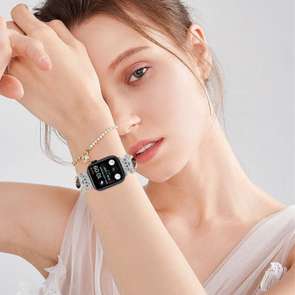 Silver Buckle Band Apple Watch Universal 49mm/45mm/44mm/42mm Watch Strap - Snake Texture#serie_4