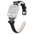 Mega Fin Apple Smartwatch Kunstlær Og Strass Universal Reim