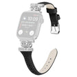 Tøff Apple Smartwatch Kunstlær Og Strass Universal Reim