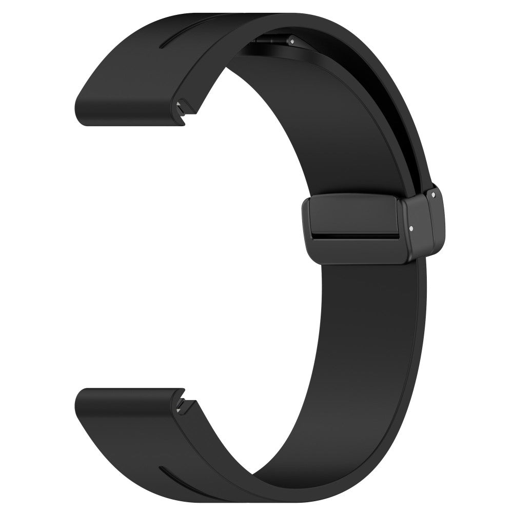 Huawei Watch GT 4 46mm / Samsung Galaxy Watch3 45mm / Garmin Venu 3 Black Buckle Watchband 22mm Magnetic Silicone Strap - Black#serie_1