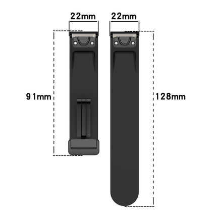 Huawei Watch GT 4 46mm / Samsung Galaxy Watch3 45mm / Garmin Venu 3 Black Buckle Watchband 22mm Magnetic Silicone Strap - Dark Green#serie_5