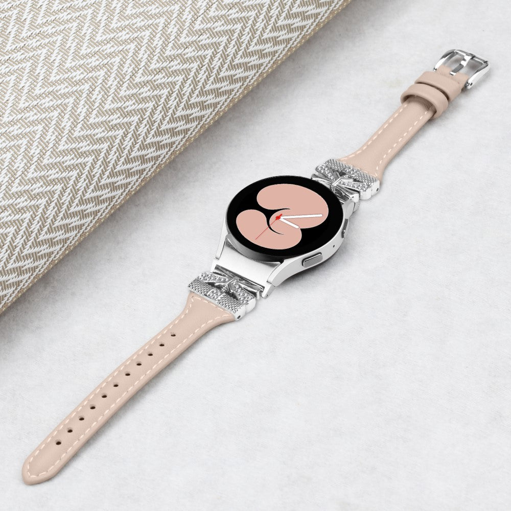 Cool Kunstlæder Universal Rem passer til Samsung Smartwatch - Hvid#serie_1