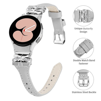 Cool Kunstlæder Universal Rem passer til Samsung Smartwatch - Sølv#serie_6