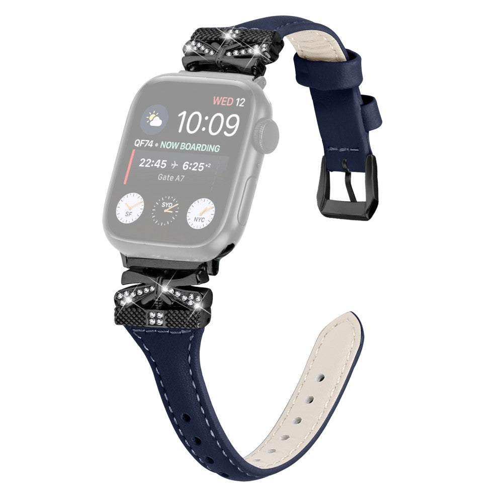 Super Fantastisk Kunstlæder Universal Rem passer til Apple Smartwatch - Blå#serie_3