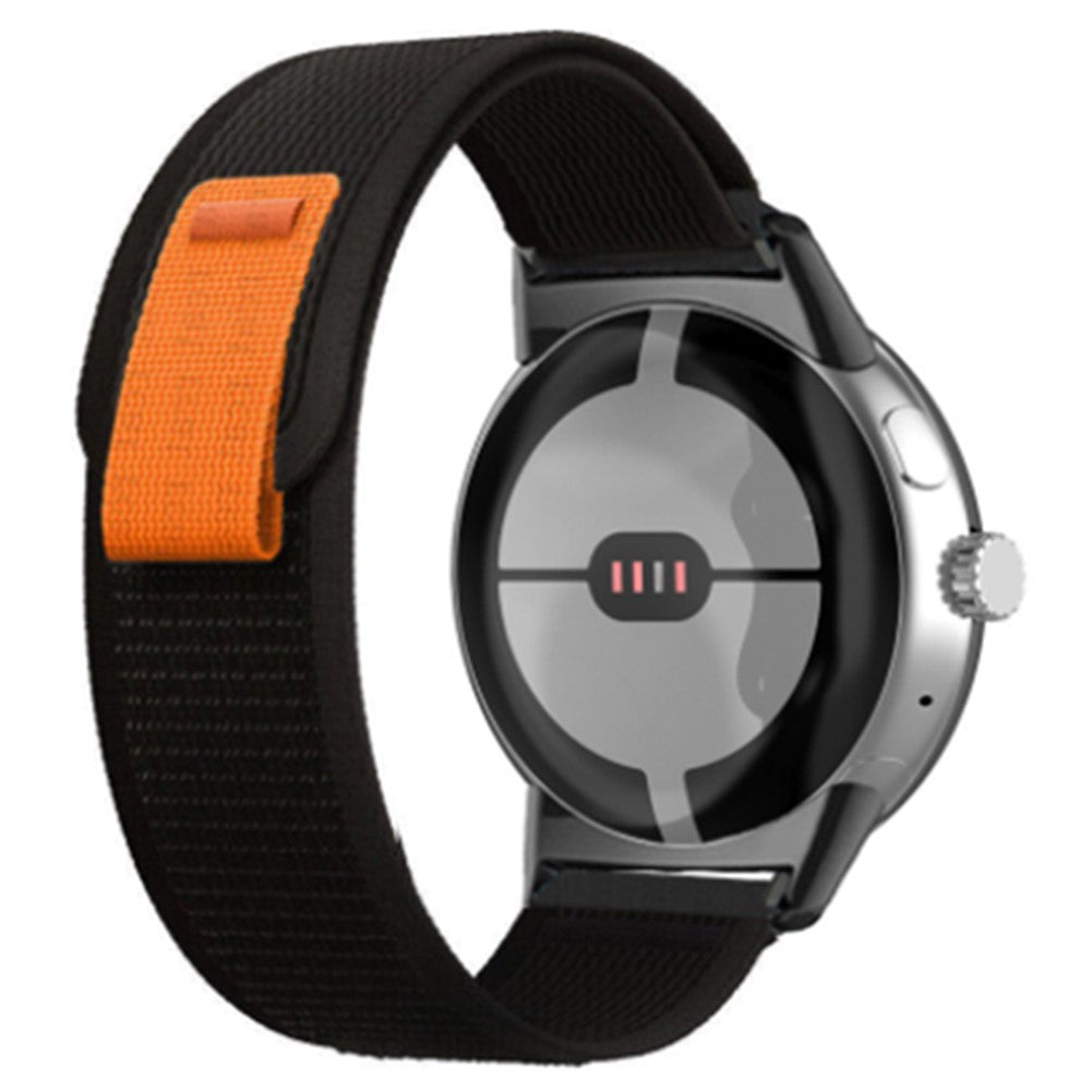 Nylon Universal Rem passer til Google Pixel Watch / Google Pixel Watch 2 - Sort#serie_1