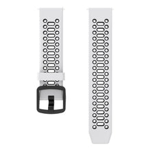Coros Apex Pro / Samsung Gear S3 Frontier / Gear S3 Classic Breathable Silicone Strap 22mm Dual Color Watch Band - White / Black#serie_2