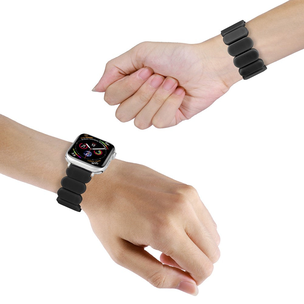 Watch Band Apple Watch Ultra 2 Ultra 49mm / 45mm / 44mm / 42mm Elastic Resin Strap - Black#serie_8