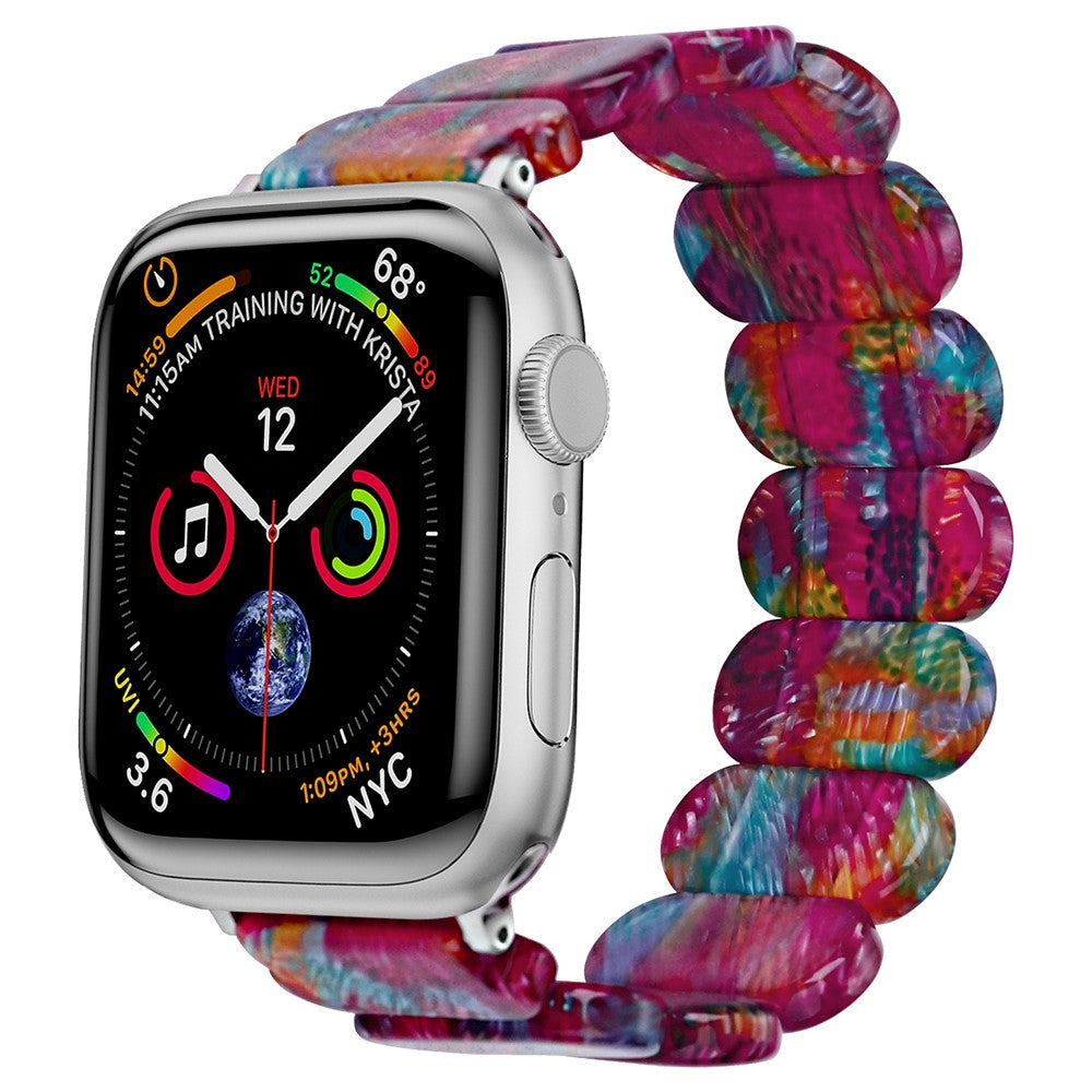 Watch Band Apple Watch Ultra 2 Ultra 49mm / 45mm / 44mm / 42mm Elastic Resin Strap - Wine Red#serie_10