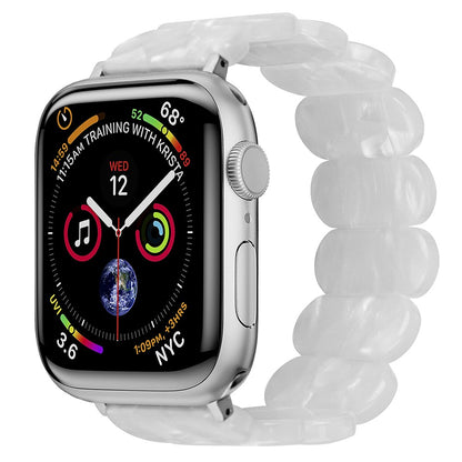 Vildt Hårdfør Silikone Universal Rem passer til Apple Smartwatch - Hvid#serie_22