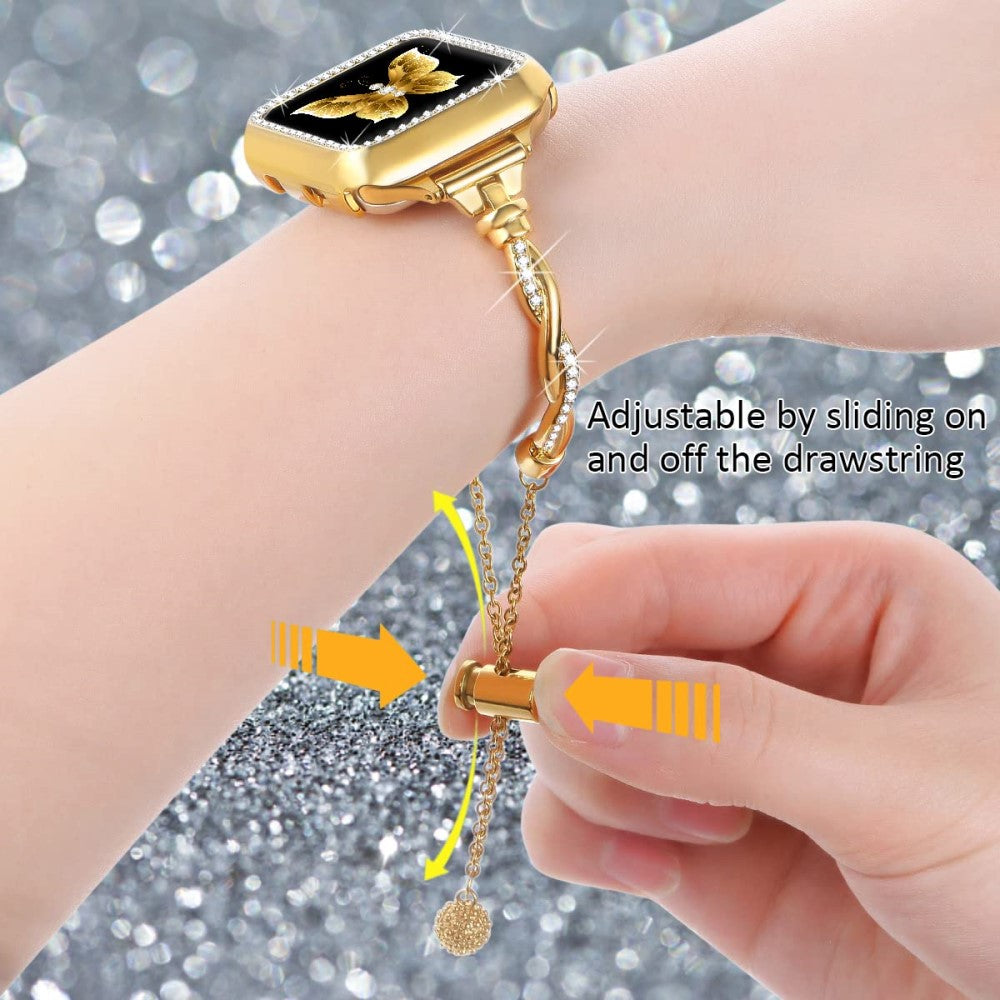 Mega Holdbart Metal Universal Rem passer til Apple Smartwatch - Guld#serie_2