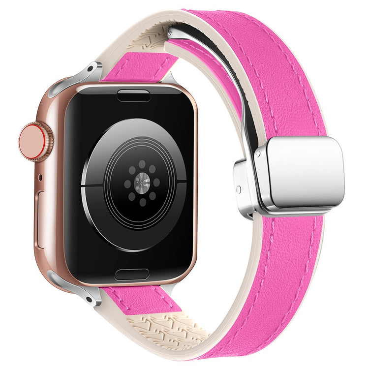 Rigtigt Nydelig Kunstlæder Universal Rem passer til Apple Smartwatch - Pink#serie_2