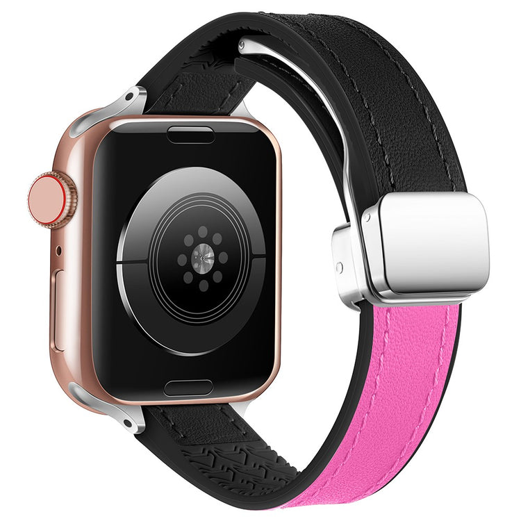 Rigtigt Nydelig Kunstlæder Universal Rem passer til Apple Smartwatch - Pink#serie_6