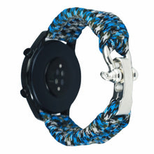 Huawei Watch GT4 46mm / Samsung Galaxy Watch3 45mm Watch Strap 22mm Braided Rope Wrist Band - Blue Camouflage#serie_2