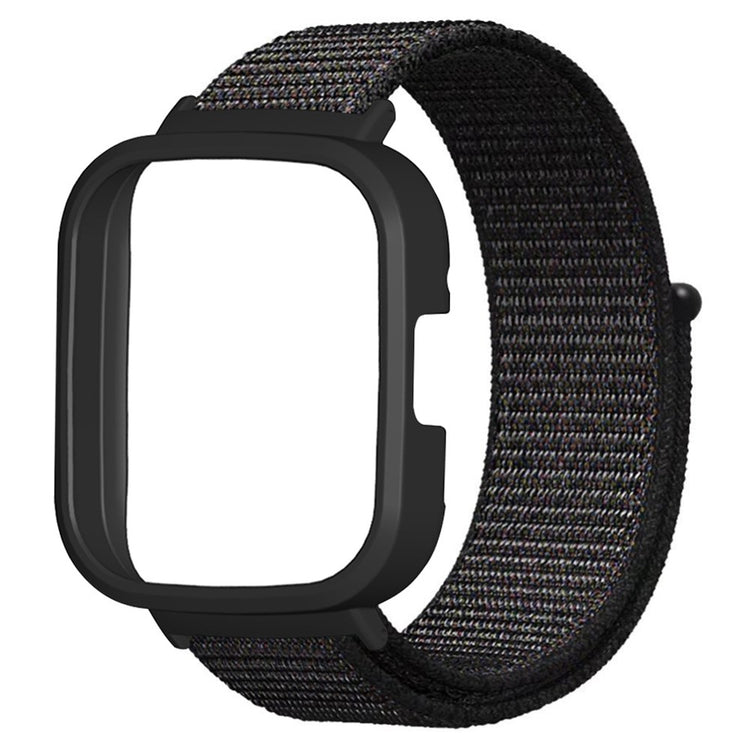 Meget Holdbart Nylon Rem passer til Xiaomi Redmi Watch 3 - Sort#serie_1