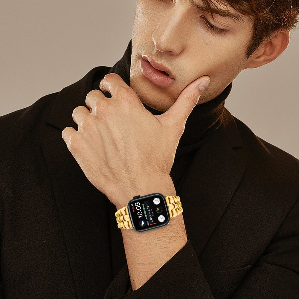 Apple Watch Series - 49mm / 45mm / 44mm / 42mm Metal Watch Strap - Gold#serie_2